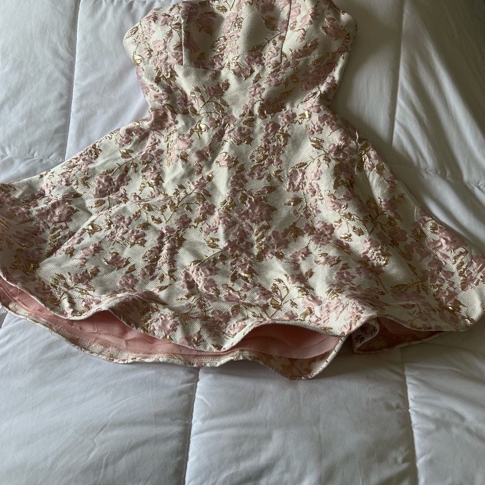 Macy's Pink Floral Prom Dress